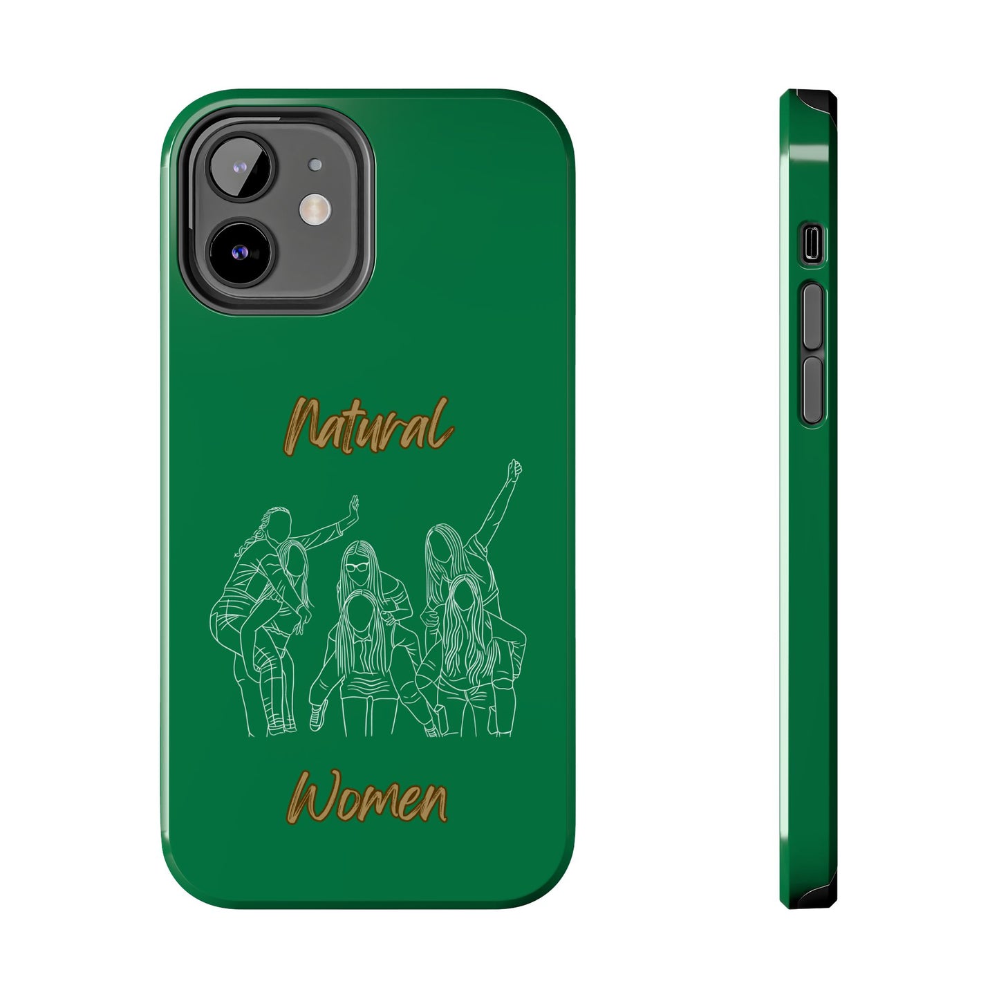 Natural Woman Piggy Back (WL) Tough Phone Cases DARK GREEN