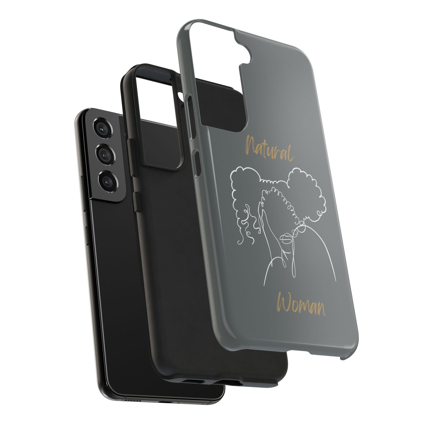 Natural Woman Twin Puffs (WL)Tough Phone Cases DARK GREY