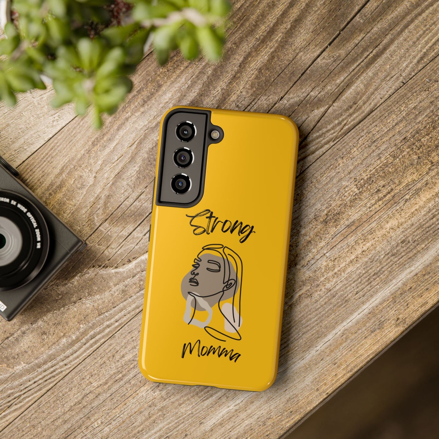STRONG MOMMA Samsung Galaxy Tough Phone Cases (BL) Yellow