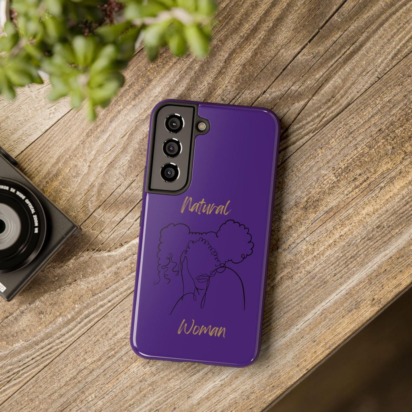 Natural Woman Twin Puffs (BL)Tough Phone Cases PURPLE