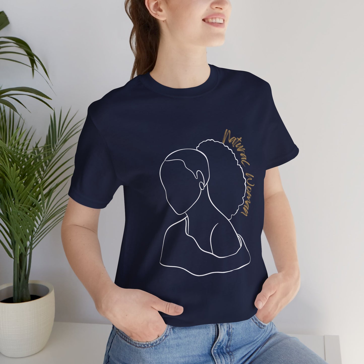 Natural Woman Behind Head Puff (WL) Short Sleeve T-Shirt