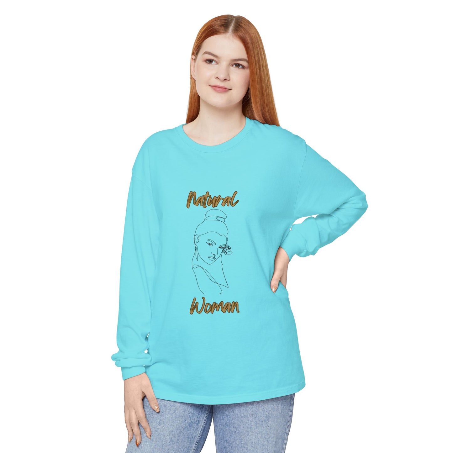 Natural Woman Sassy Bun (BL) Long Sleeve T-Shirt