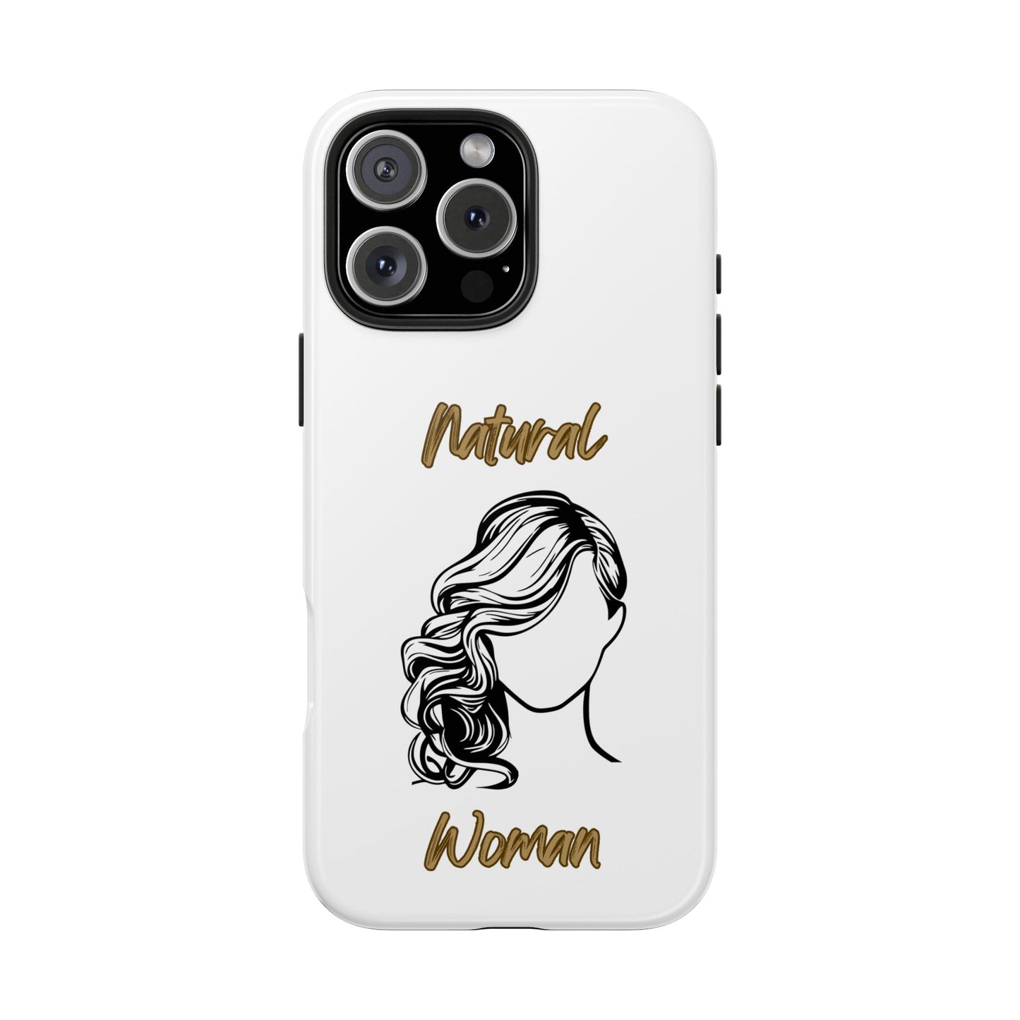 Natural Woman Long Curl (BL)Tough Phone Cases WHITE