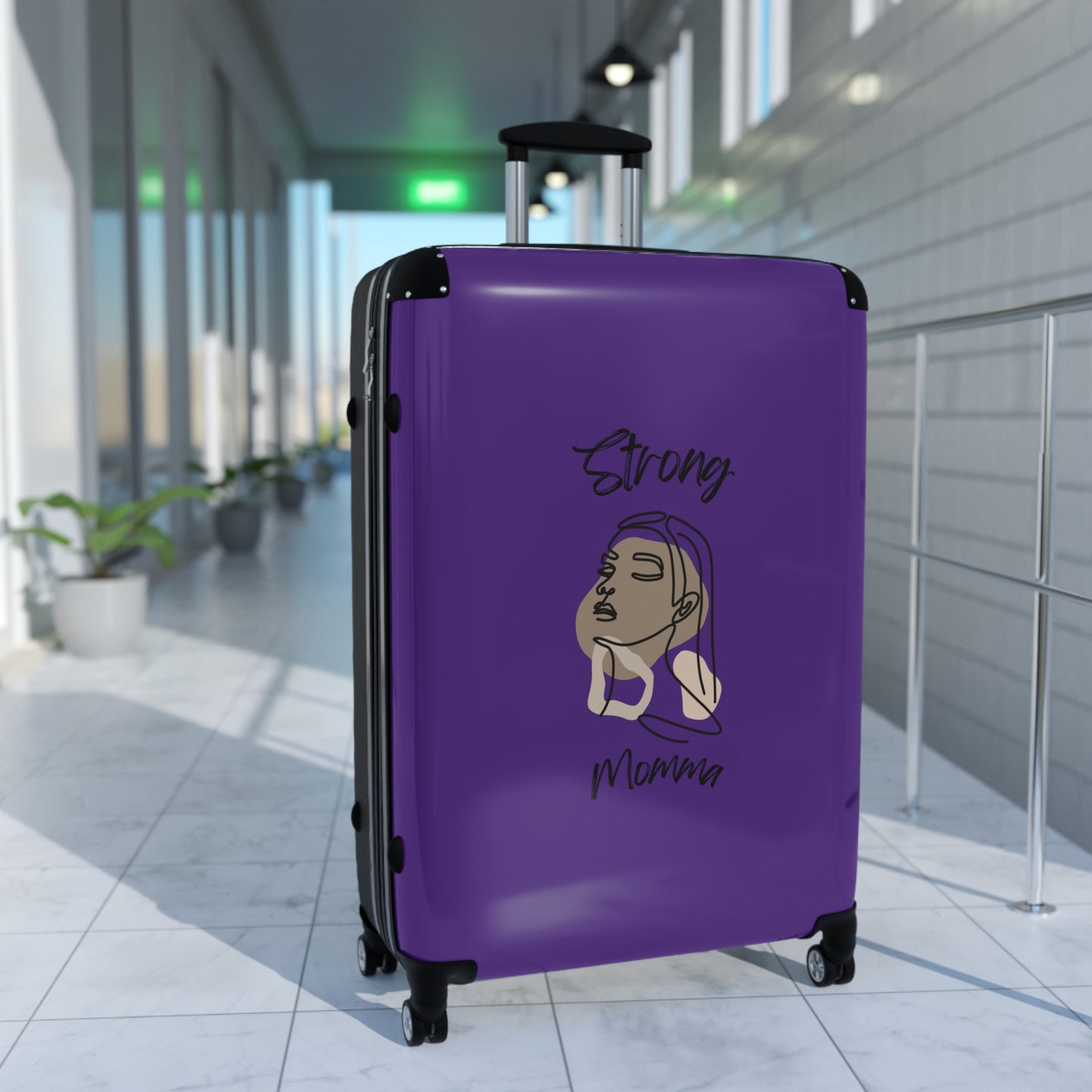 Strong Momma (BL) Luggage Bags PURPLE