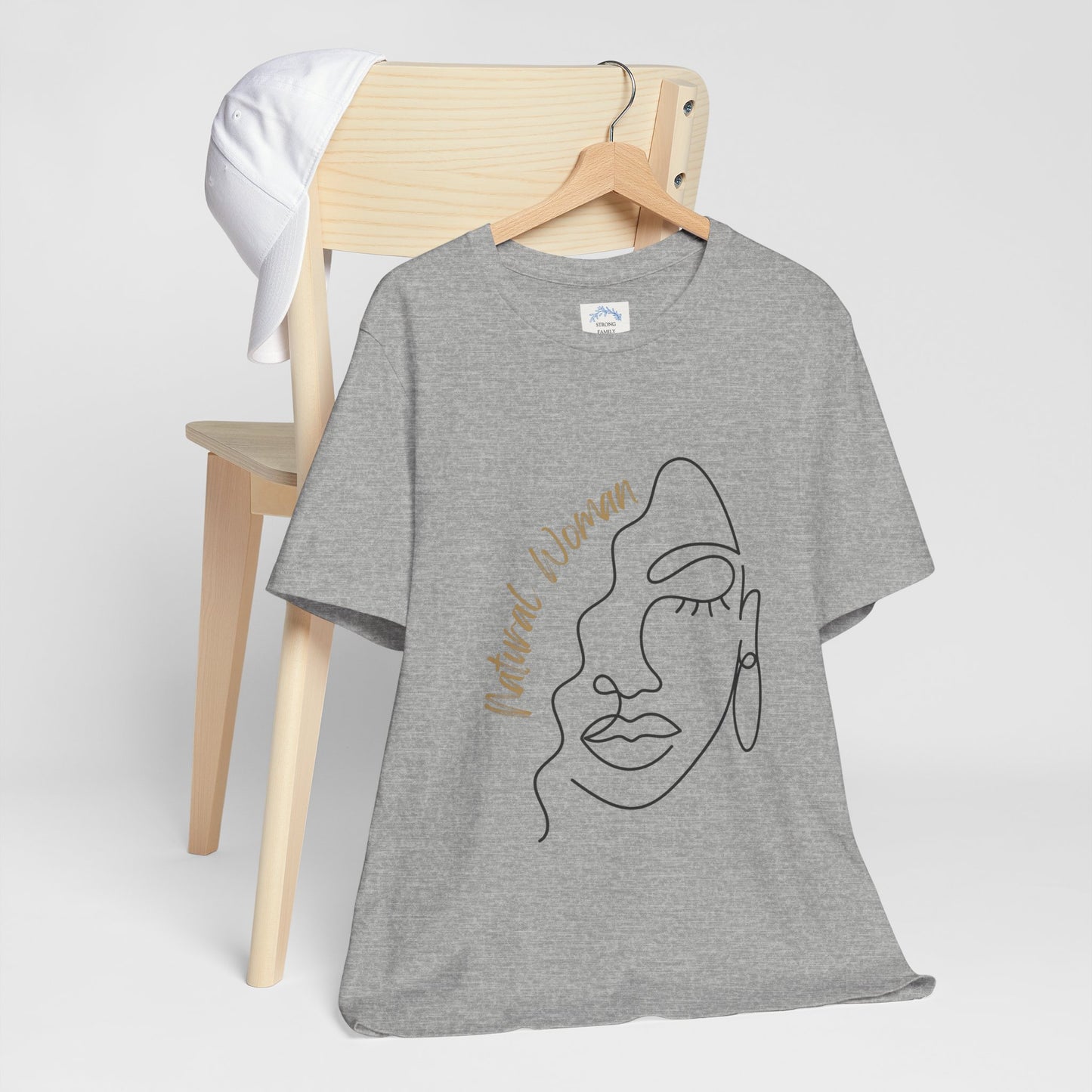 Natural Woman Half Face (BL) Short Sleeve T-Shirt