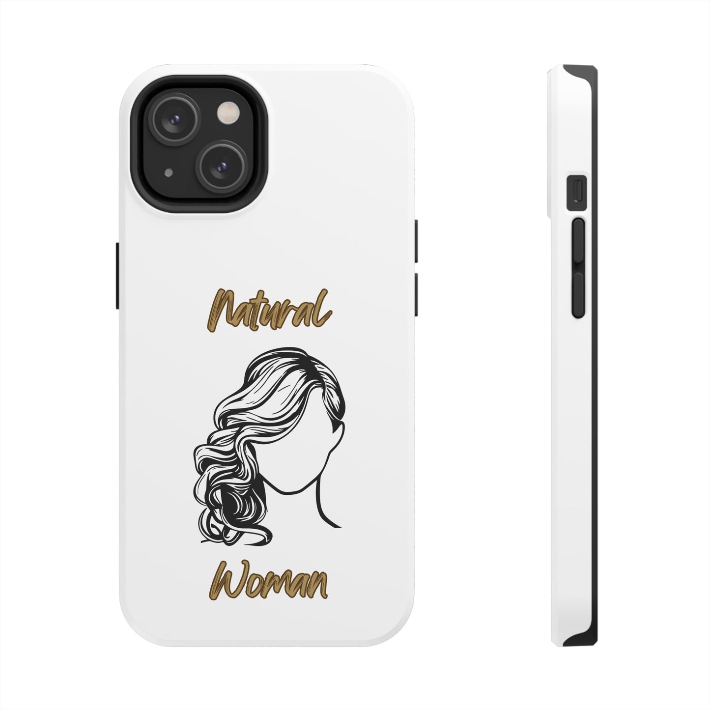 Natural Woman Long Curl (BL)Tough Phone Cases WHITE