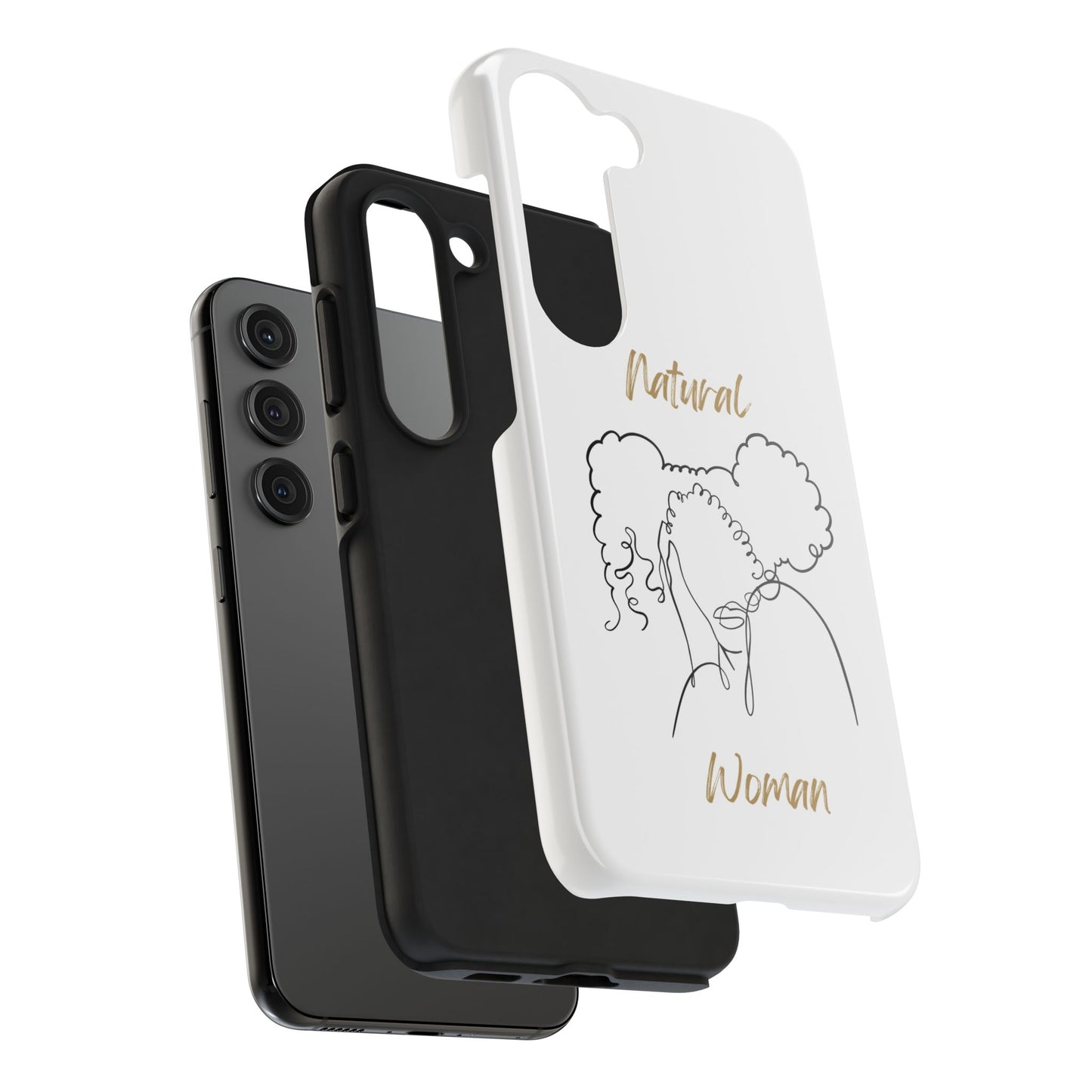 Natural Woman Twin Puffs (BL) Tough Phone Case WHITE
