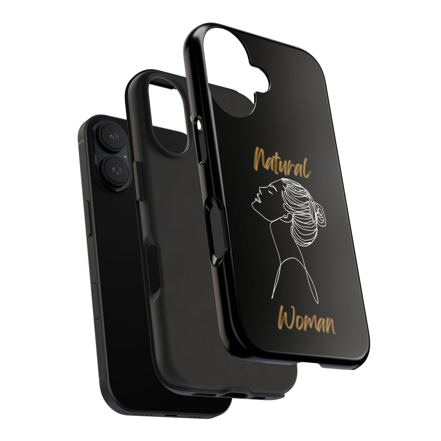 Natural Woman Wet Bun (WL) Tough Phone Cases BLACK