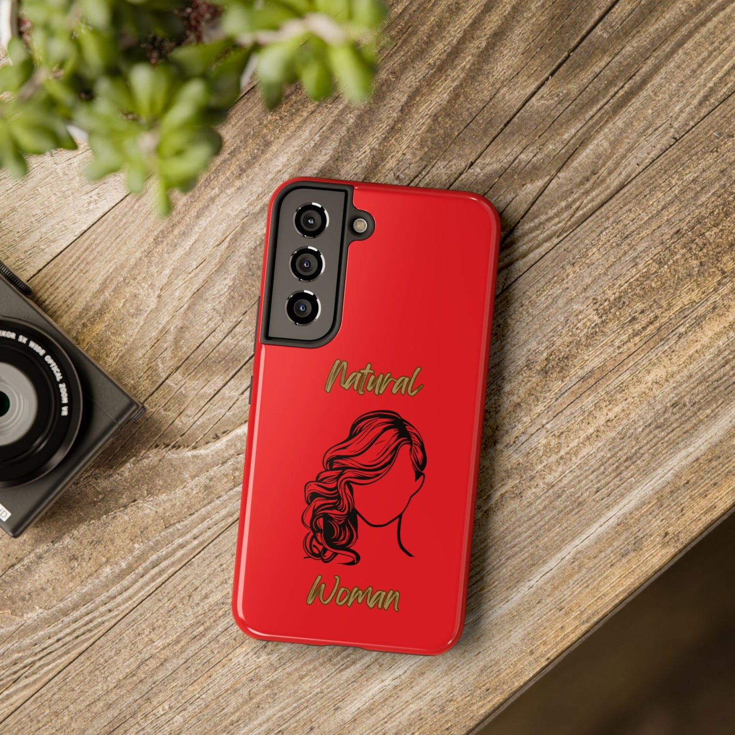 Natural Woman Long Curl (BL)Tough Phone Cases RED
