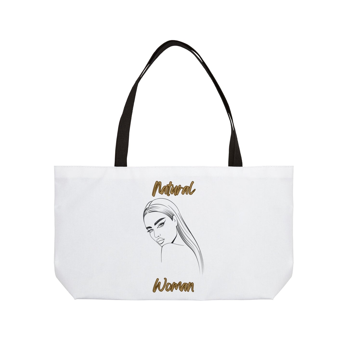 Natural Woman The Stare (BL) Weekender Tote Bag WHITE