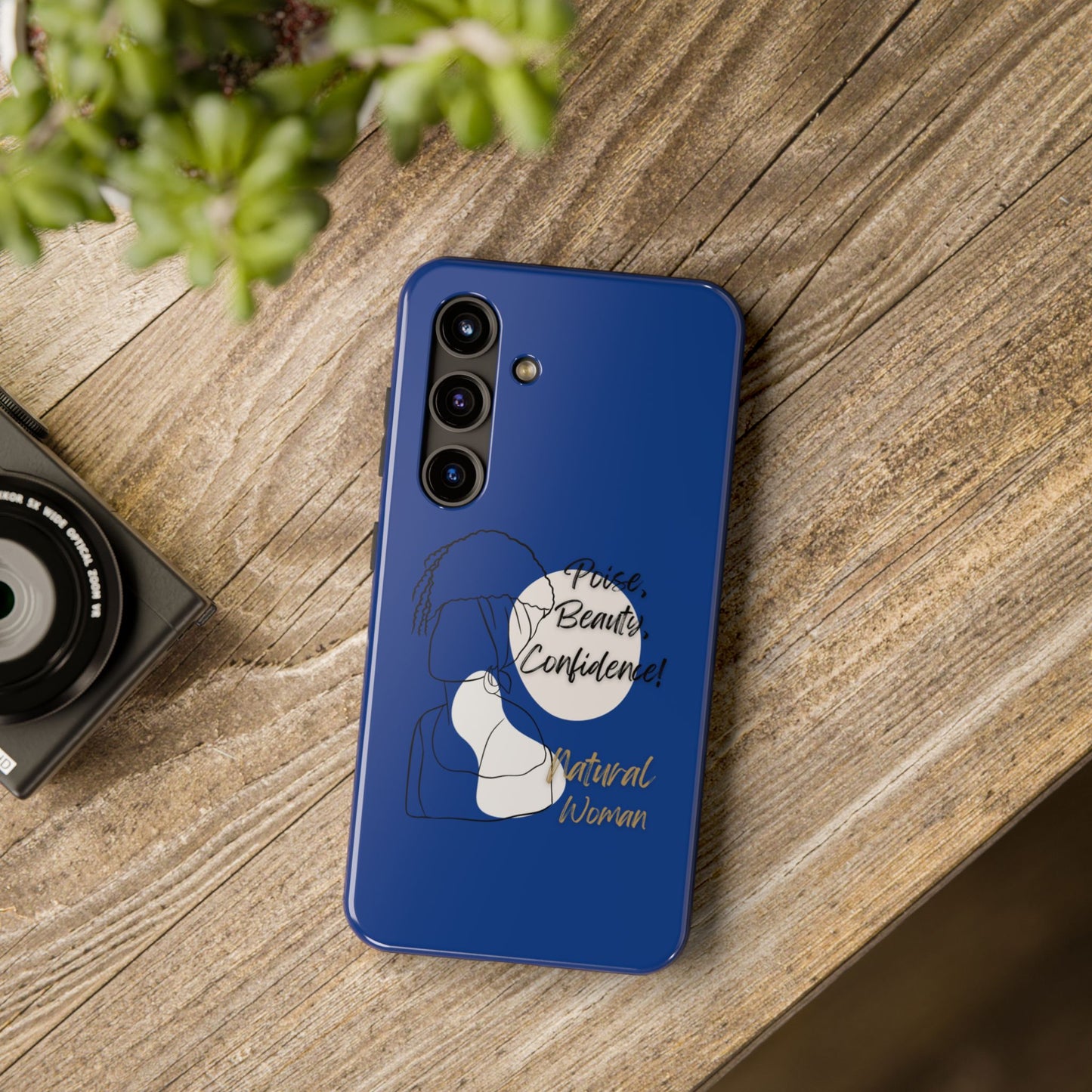 Natural Woman Puff (BL)Tough Phone Cases DARK BLUE