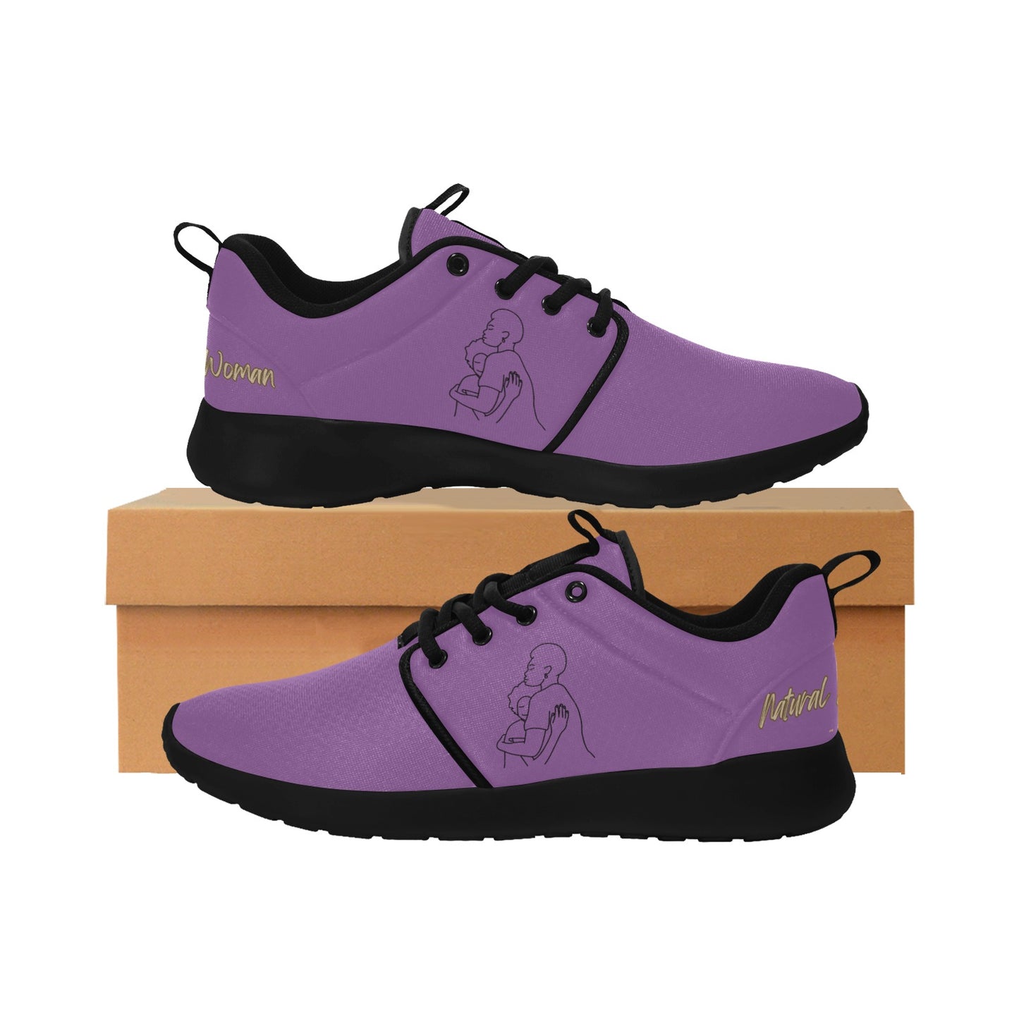 Natural Woman SAFE WITH MOMMA (BL) PURPLE w/ Sole Sneakers