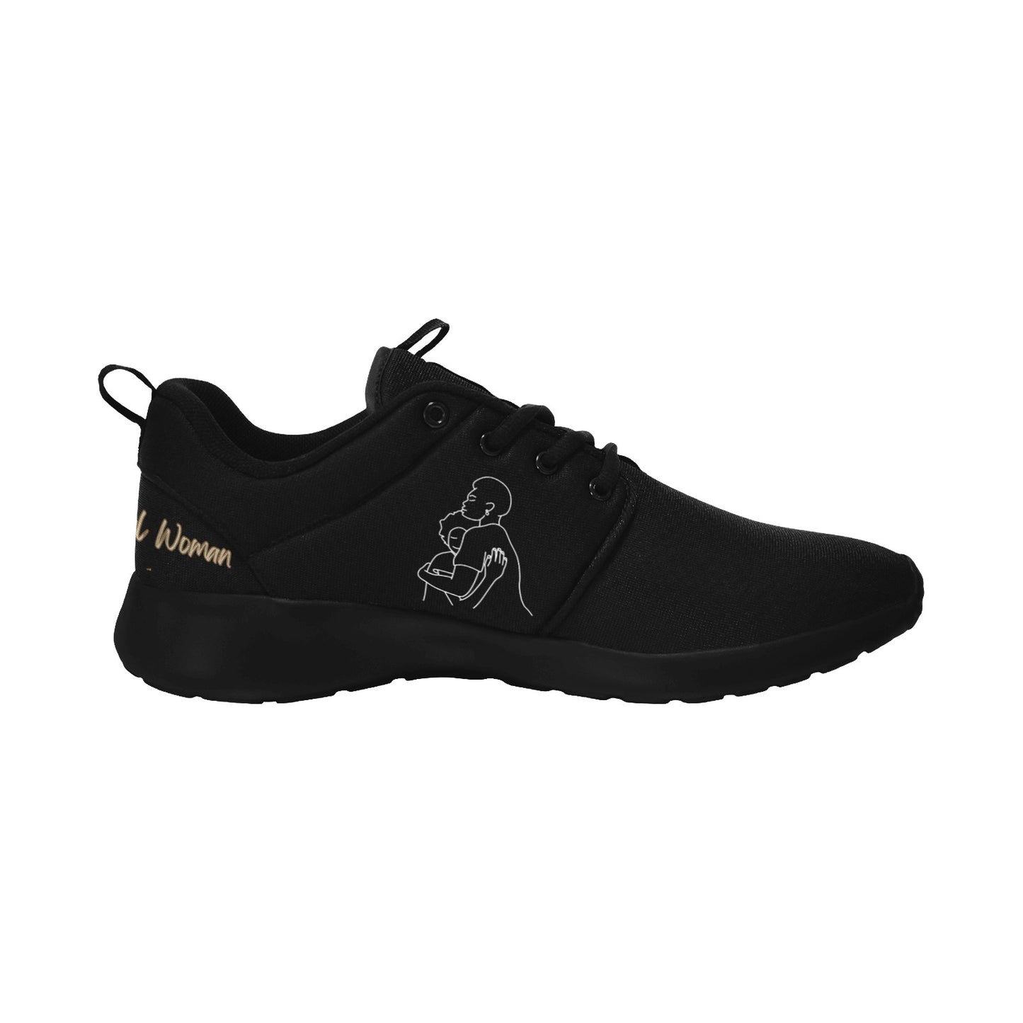 Natural Woman SAFE WITH MOMMA (WL) BLACK w/ Sole Sneakers