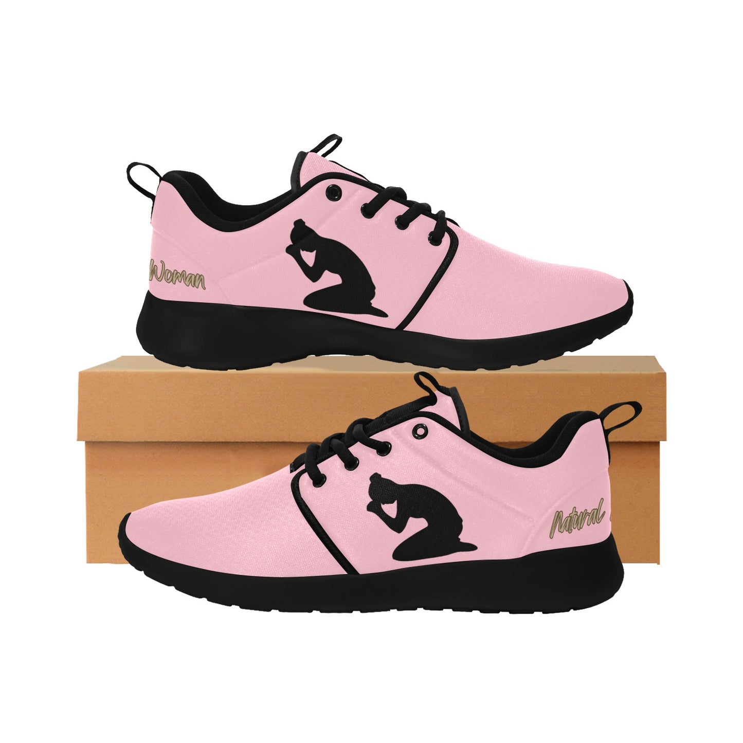 Natural Woman PRAY (BL) PINK w/ Black Sole Sneakers