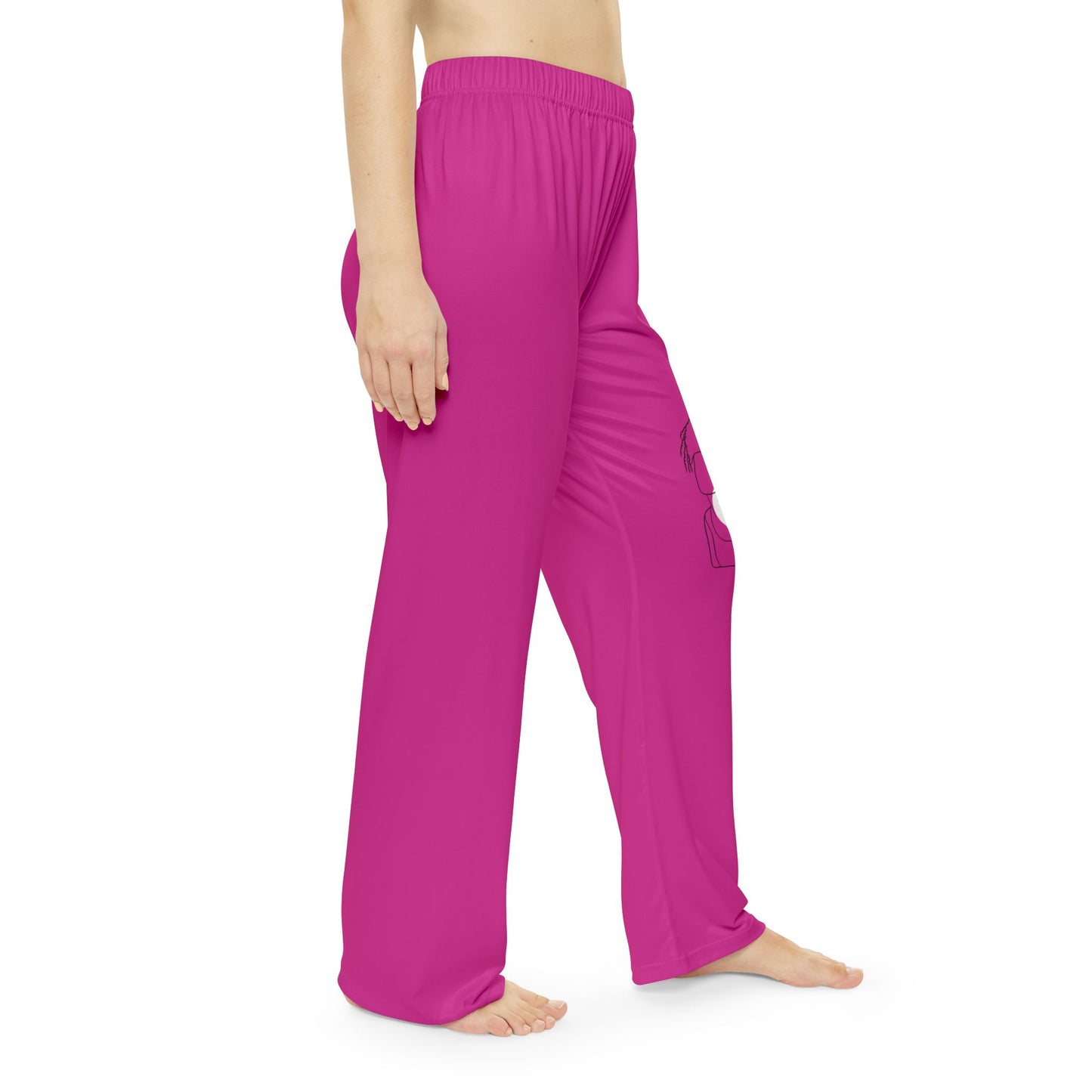 Natural Woman Puff (BL) Women's Pajama Pants NEON PINK