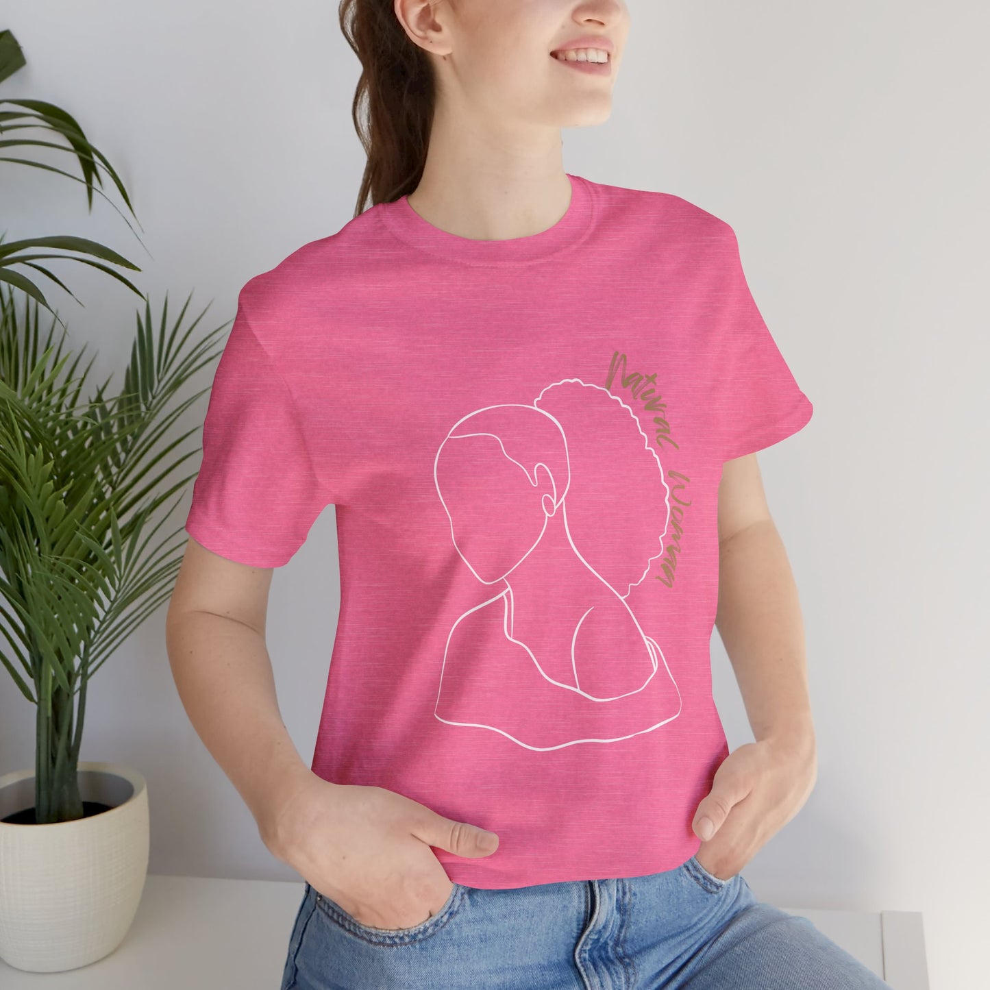 Natural Woman Behind Head Puff (WL) Short Sleeve T-Shirt