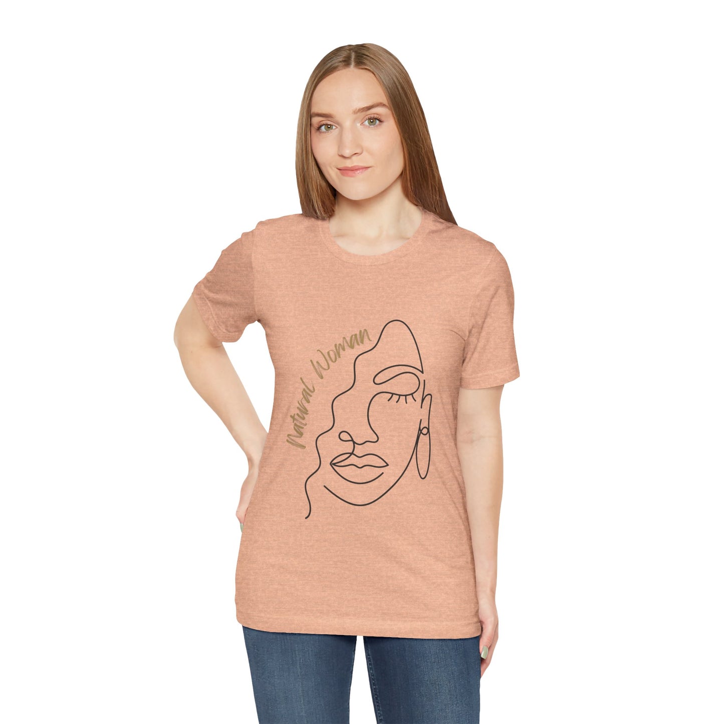 Natural Woman Half Face (BL) Short Sleeve T-Shirt