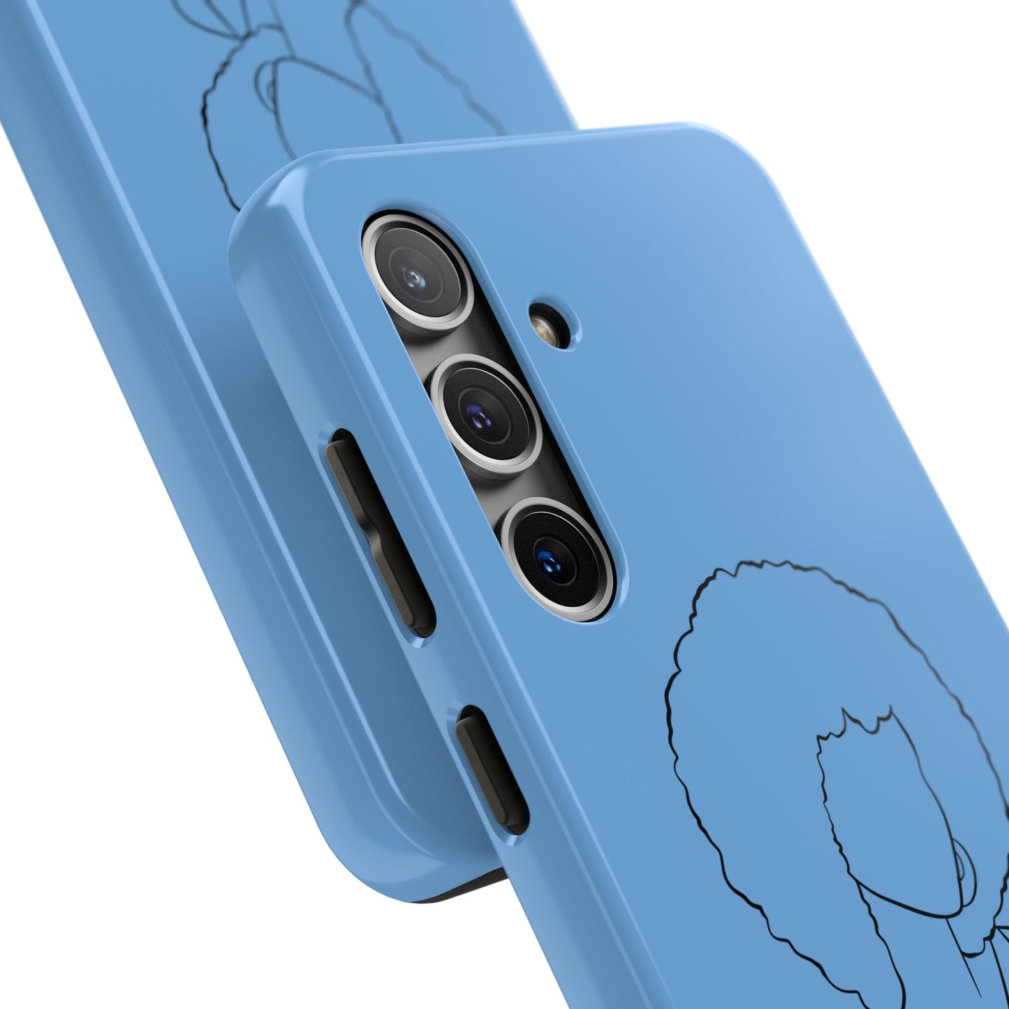 Natural Woman Afro (BL)Tough Phone Cases LIGHT BLUE