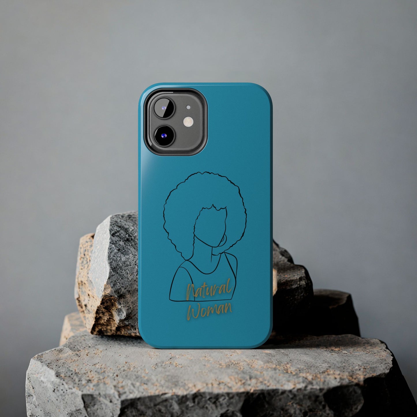 Natural Woman Afro (BL) Tough Phone Case TURQUOISE