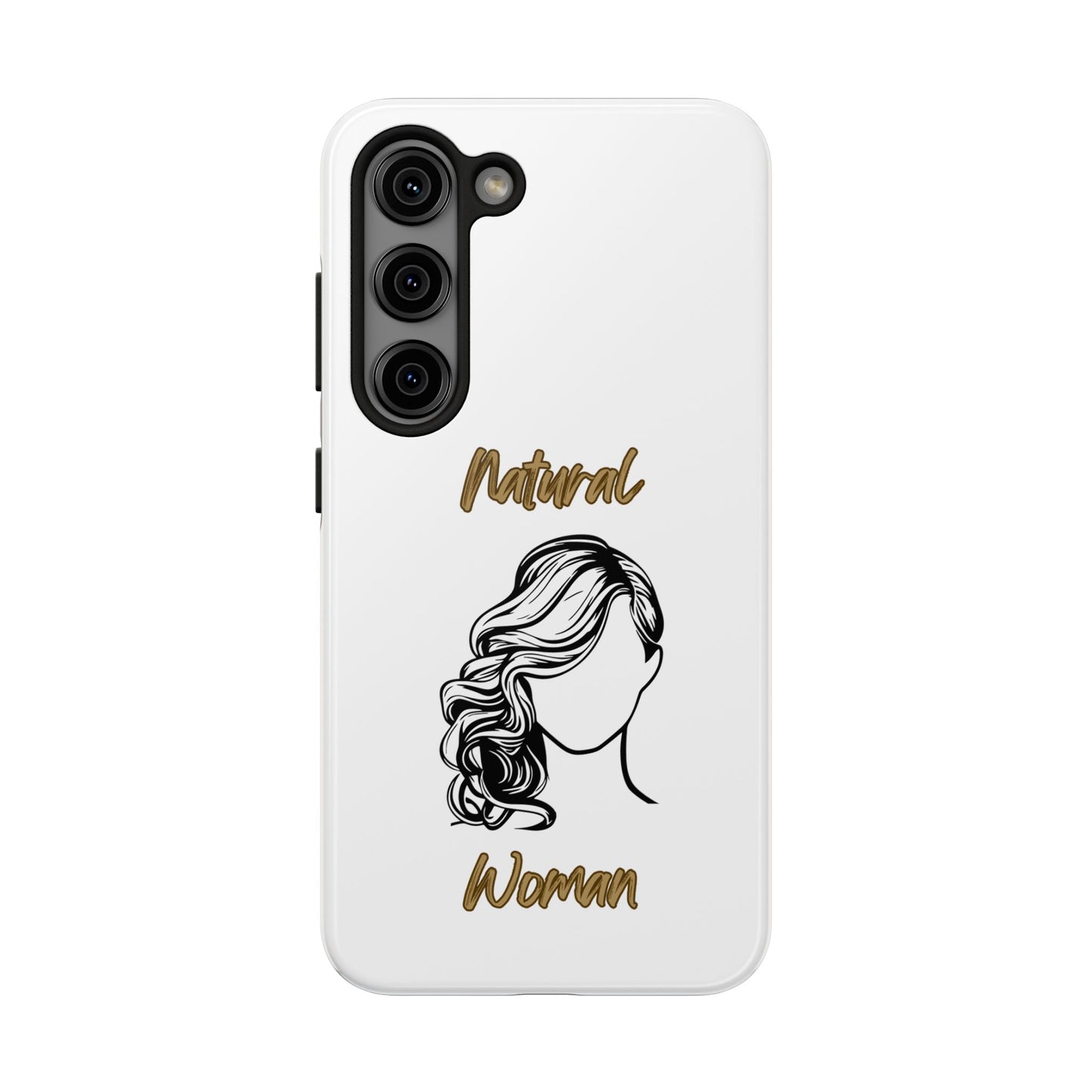Natural Woman Long Curl (BL)Tough Phone Cases WHITE