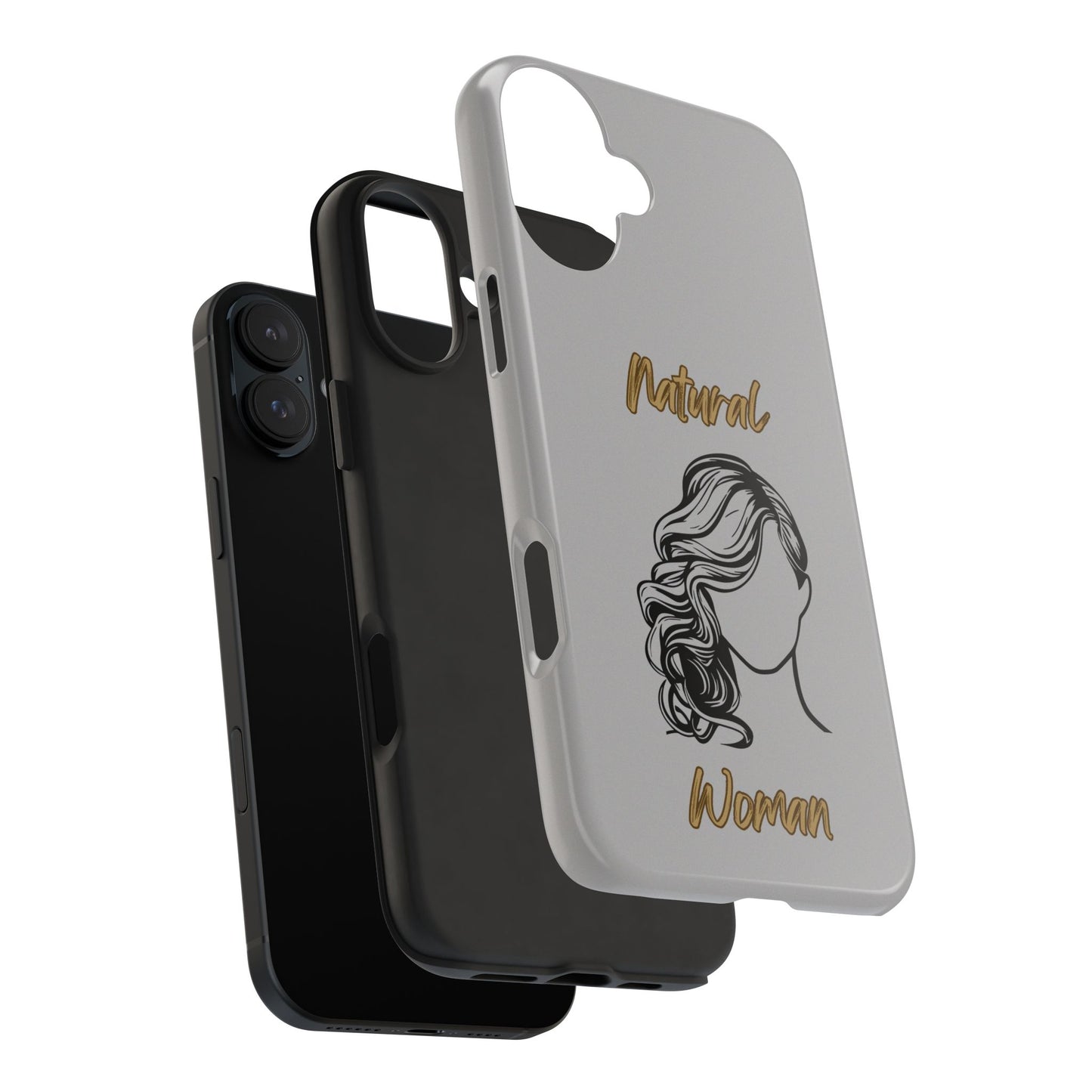 Natural Woman Long Curl (BL)Tough Phone Cases LIGHT GREY