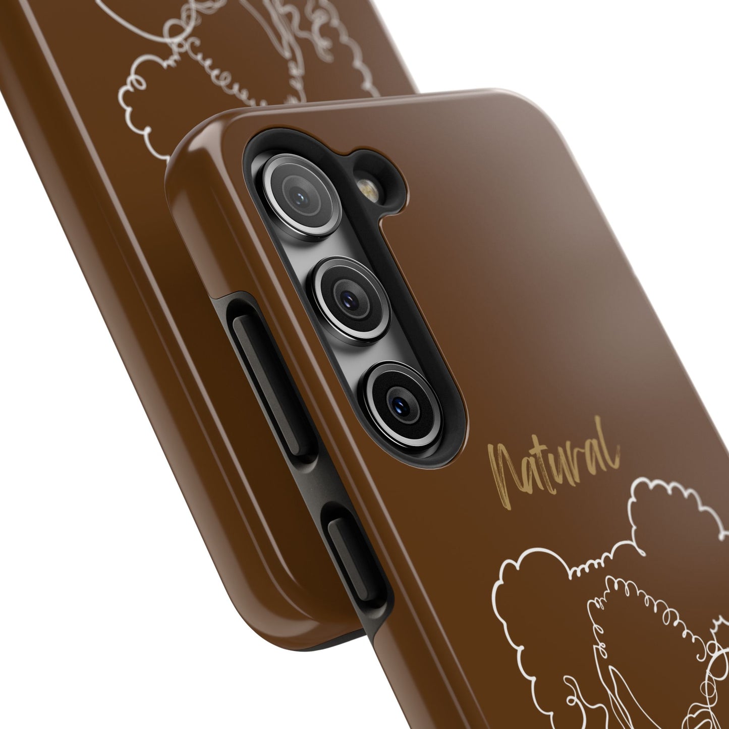 Natural Woman Twin Puffs (WL)Tough Phone Cases BROWN