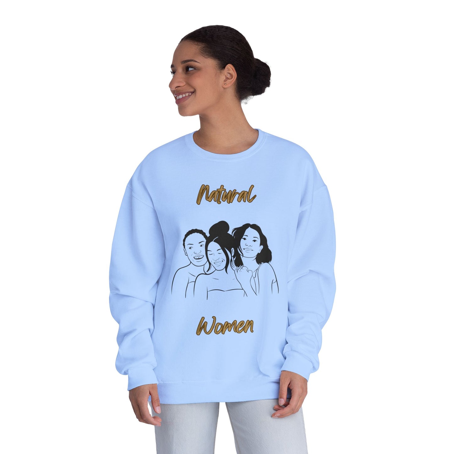Natural Woman Laughing Friends (BL) Crewneck Sweatshirt