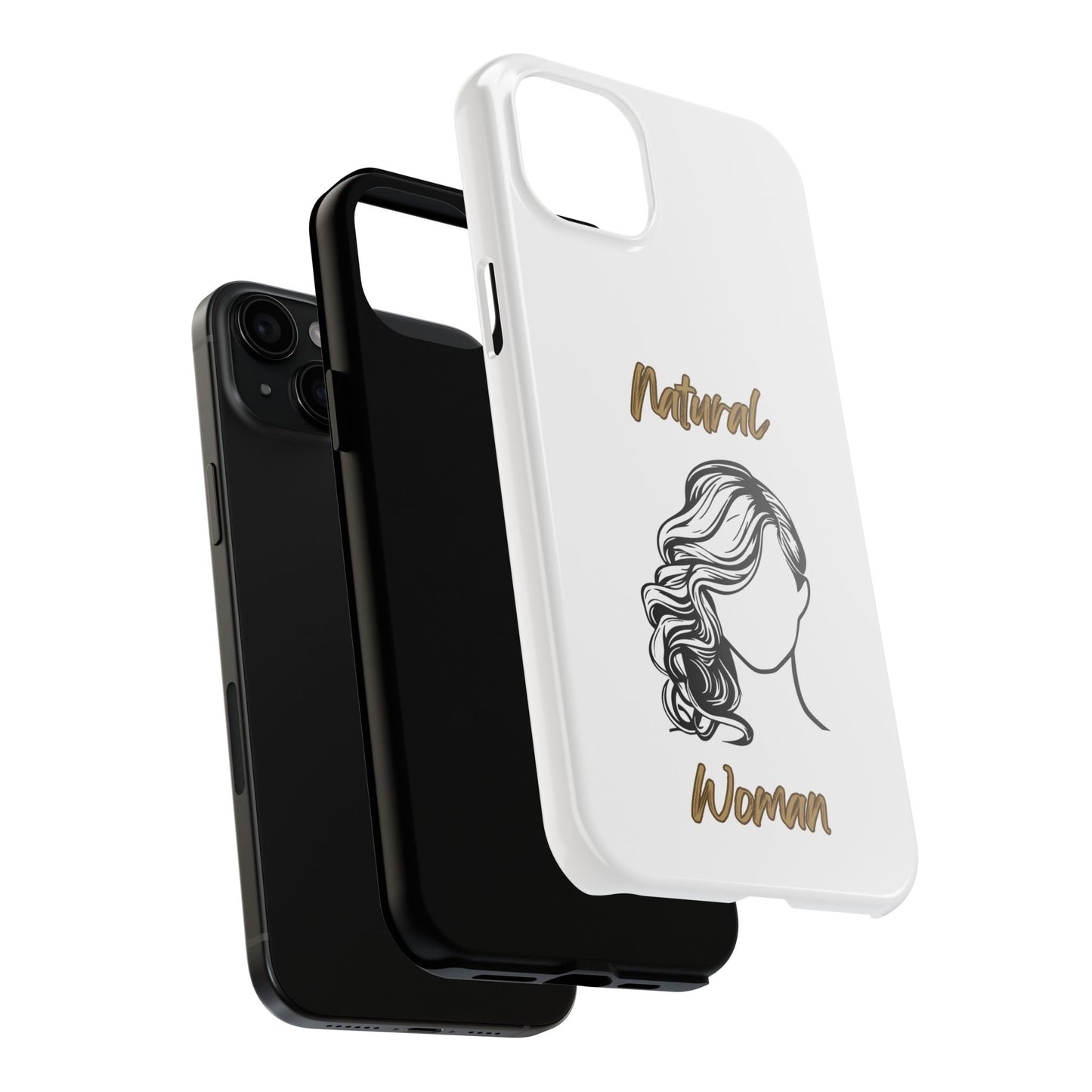 Natural Woman Long Curl (BL)Tough Phone Cases WHITE