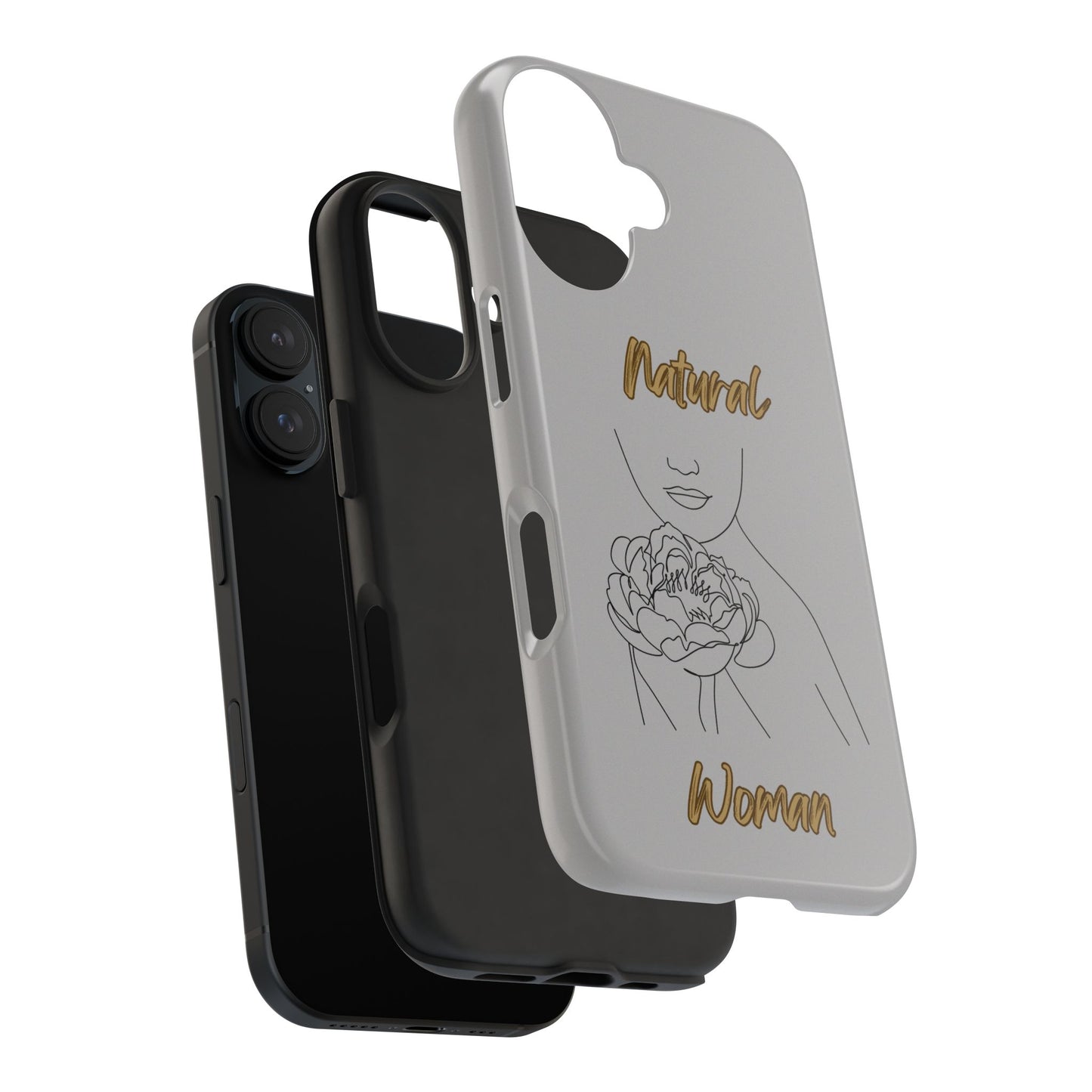 Natural Woman Kissed Flower (BL)Tough Phone Cases LIGHT GREY