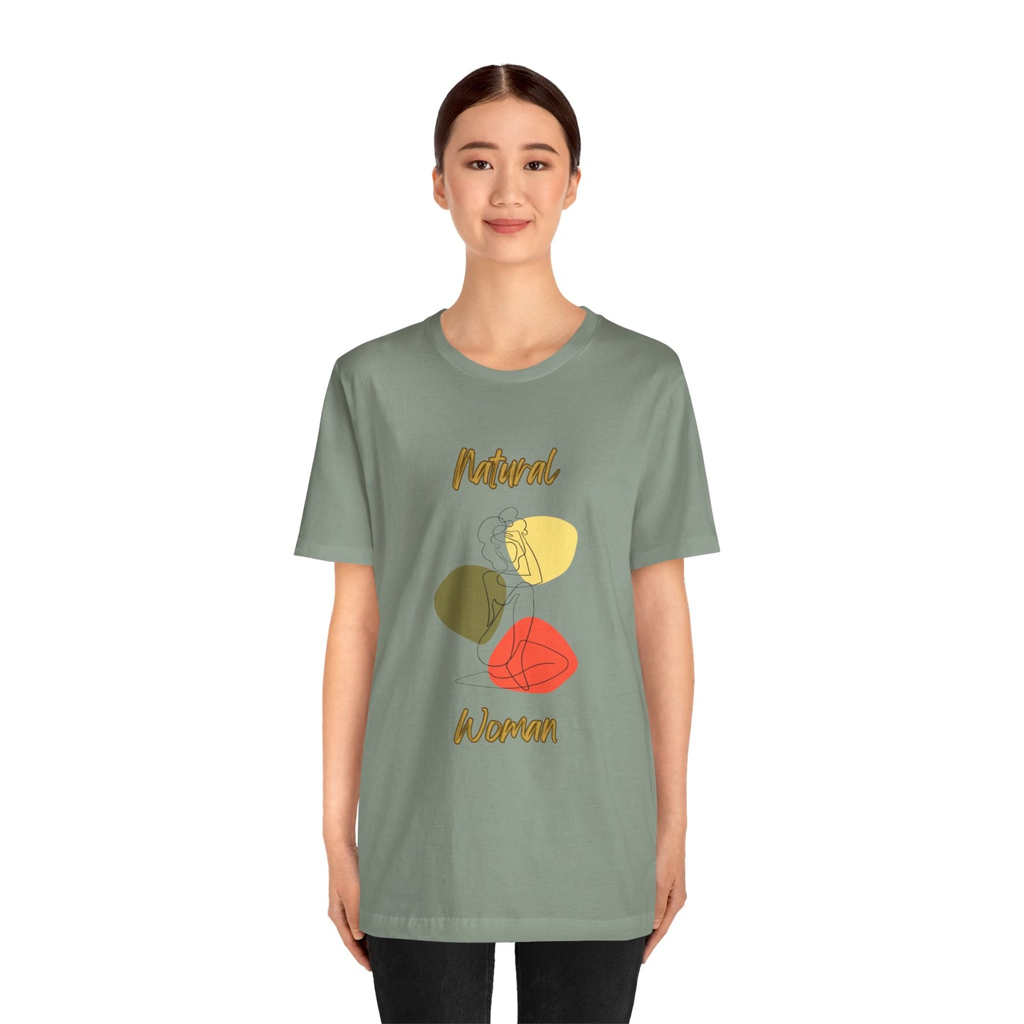 Natural Woman Colorful Pose (BL) Short Sleeve T-Shirt