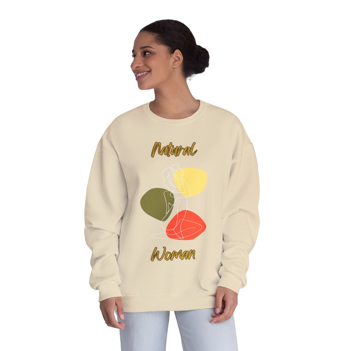 Natural Woman Colorful Pose (WL) Crewneck Sweatshirt