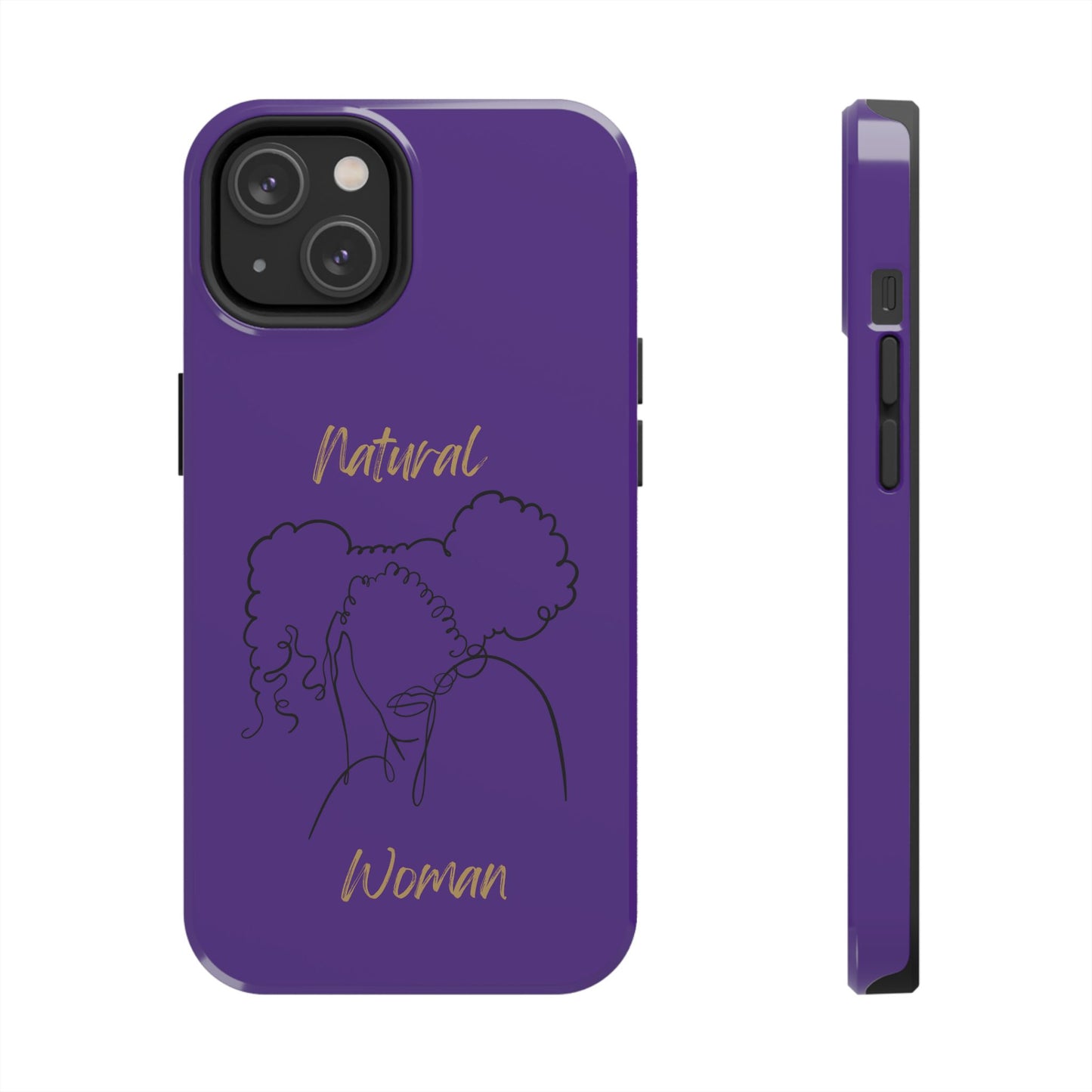 Natural Woman Twin Puffs (BL)Tough Phone Cases PURPLE