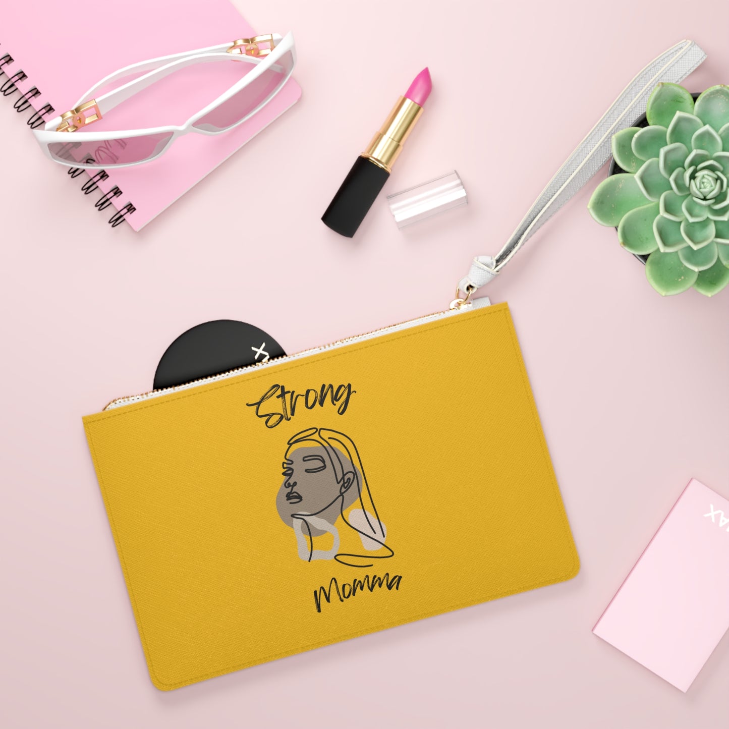 Strong Momma (BL) Clutch Bag YELLOW