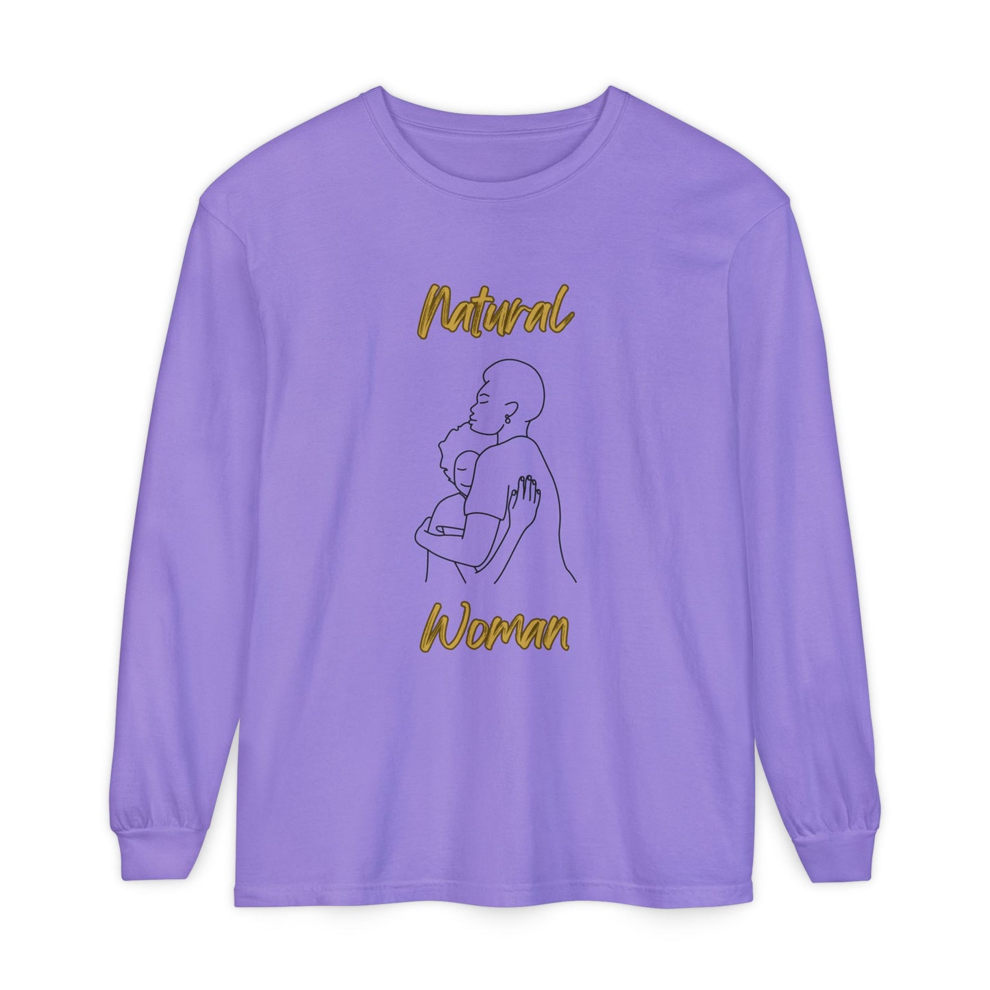 Natural Woman Safe With Momma (BL) Long Sleeve T-Shirt