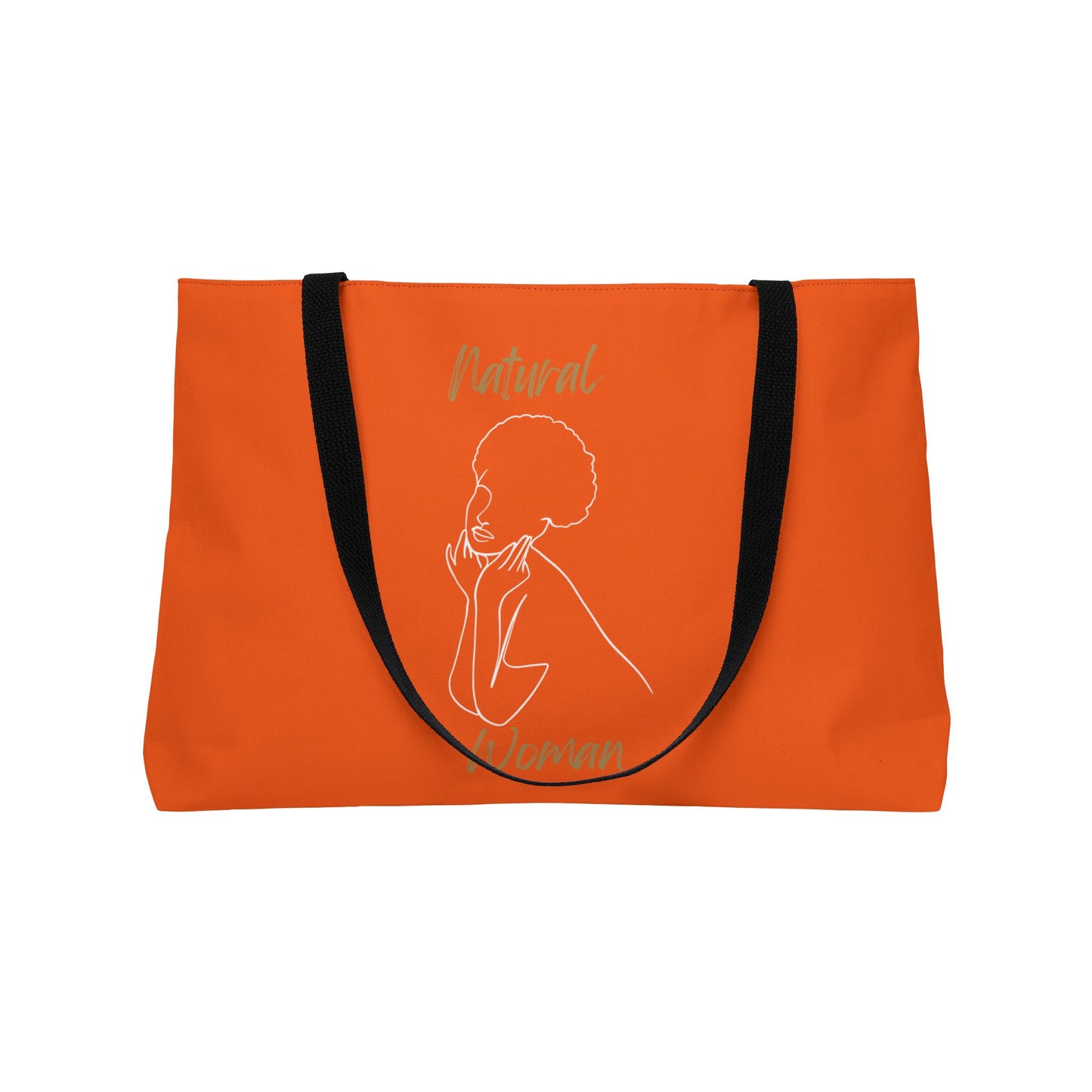 Natural Woman Cute Afro (WL) Weekender Tote Bag ORANGE