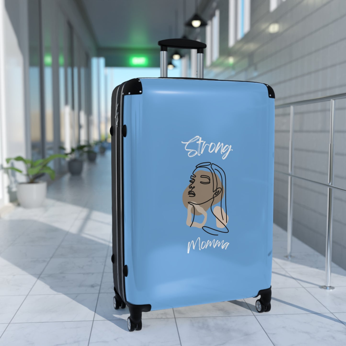 Strong Momma (WL) Luggage Bags LIGHT BLUE