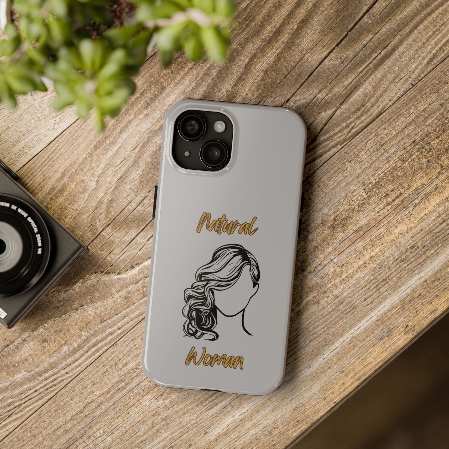 Natural Woman Long Curl (BL)Tough Phone Cases LIGHT GREY