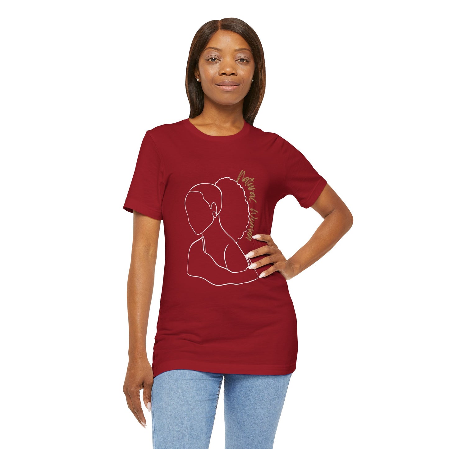 Natural Woman Behind Head Puff (WL) Short Sleeve T-Shirt