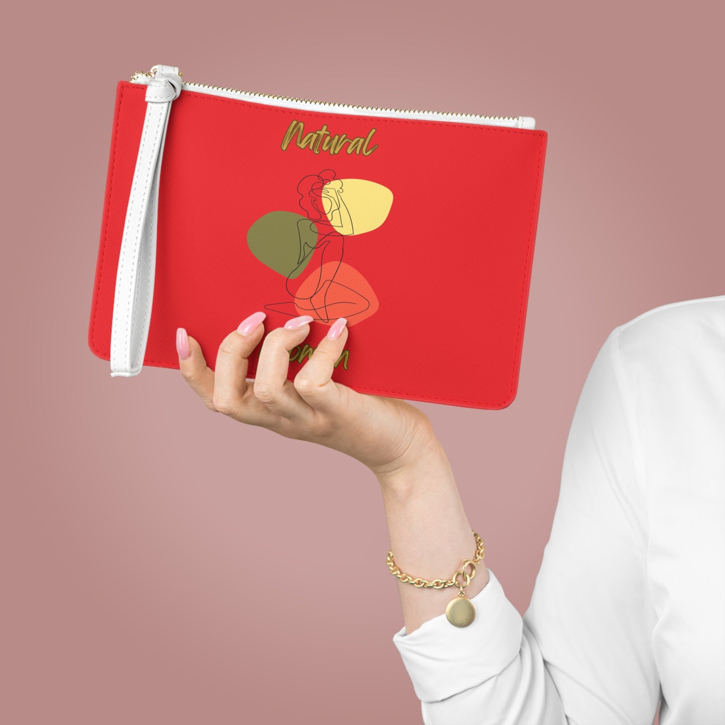 Natural Woman Colorful Pose (BL) Clutch Bag RED