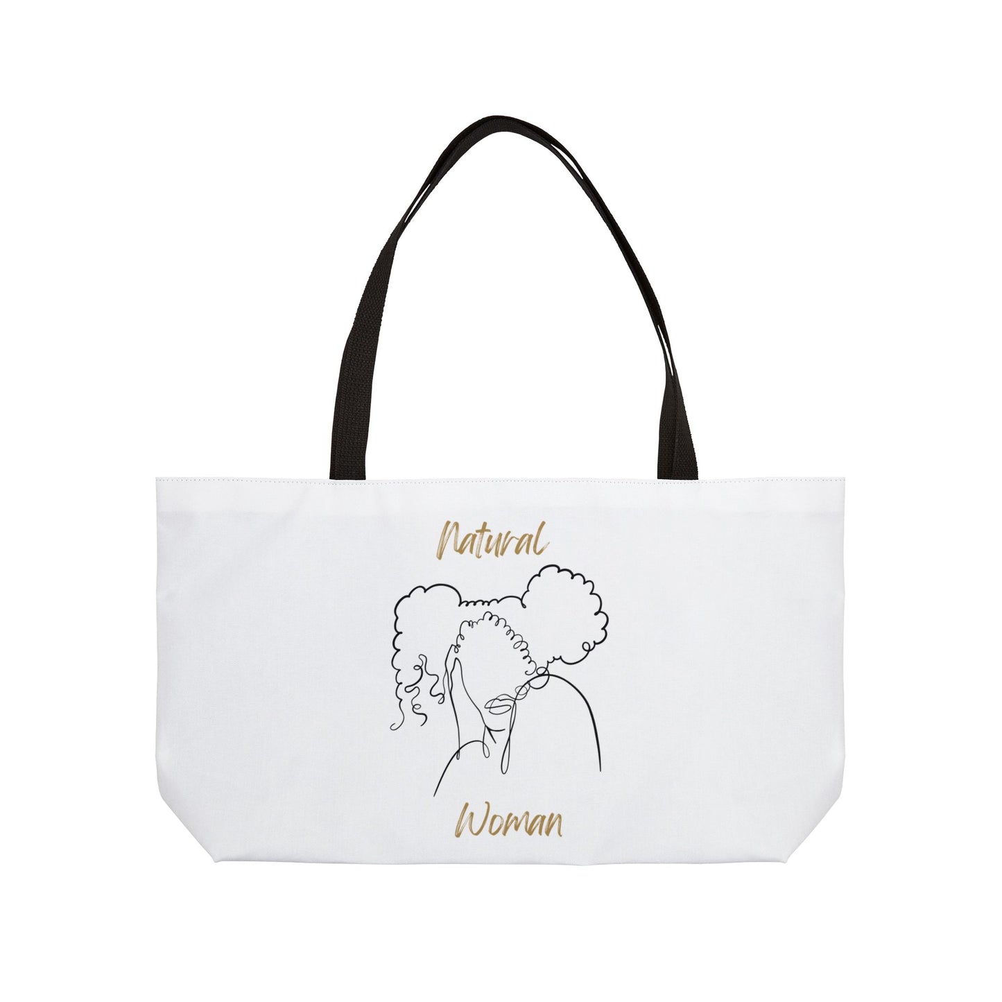 Natural Woman Twin Puffs (BL) Weekender Tote Bag WHITE
