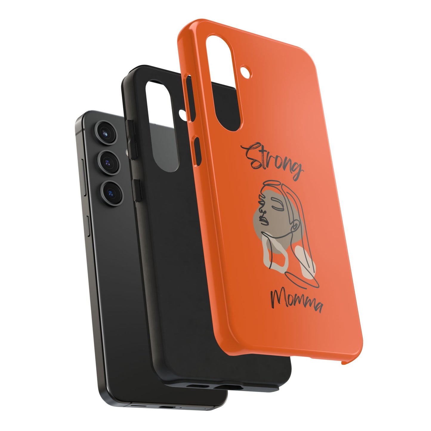 STRONG MOMMA Samsung Galaxy Tough Phone Cases (BL) Orange