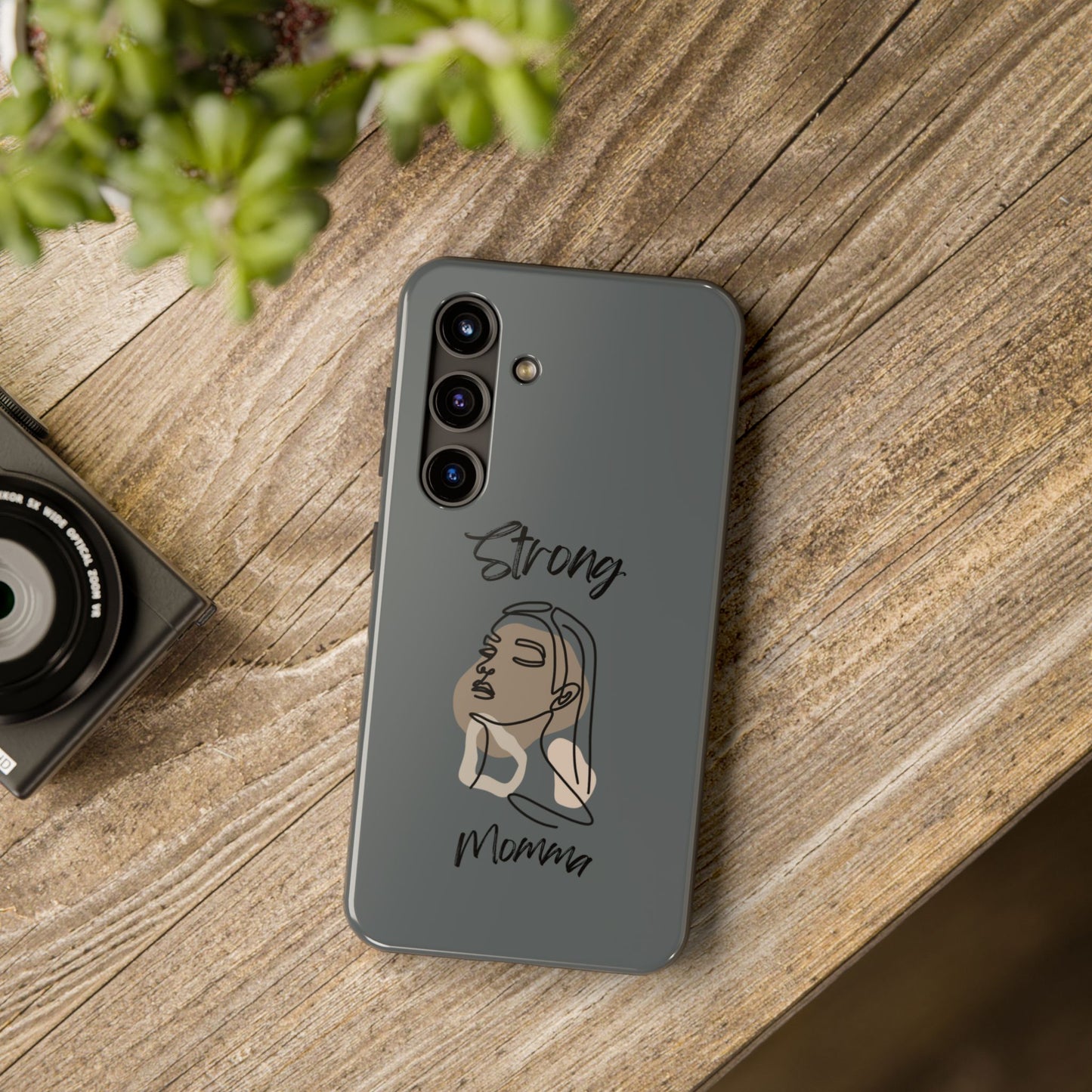 STRONG MOMMA Samsung Galaxy Tough Phone Cases (BL) Dark Grey