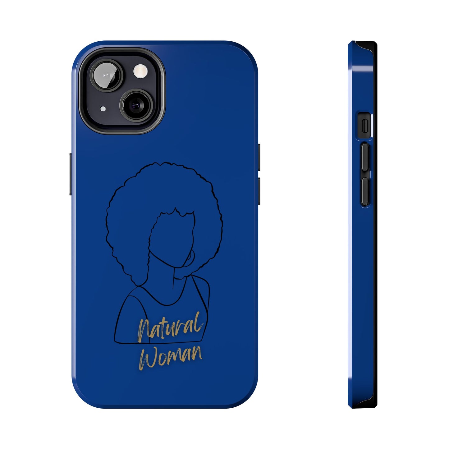 Natural Woman Afro (BL)Tough Phone Cases DARK BLUE