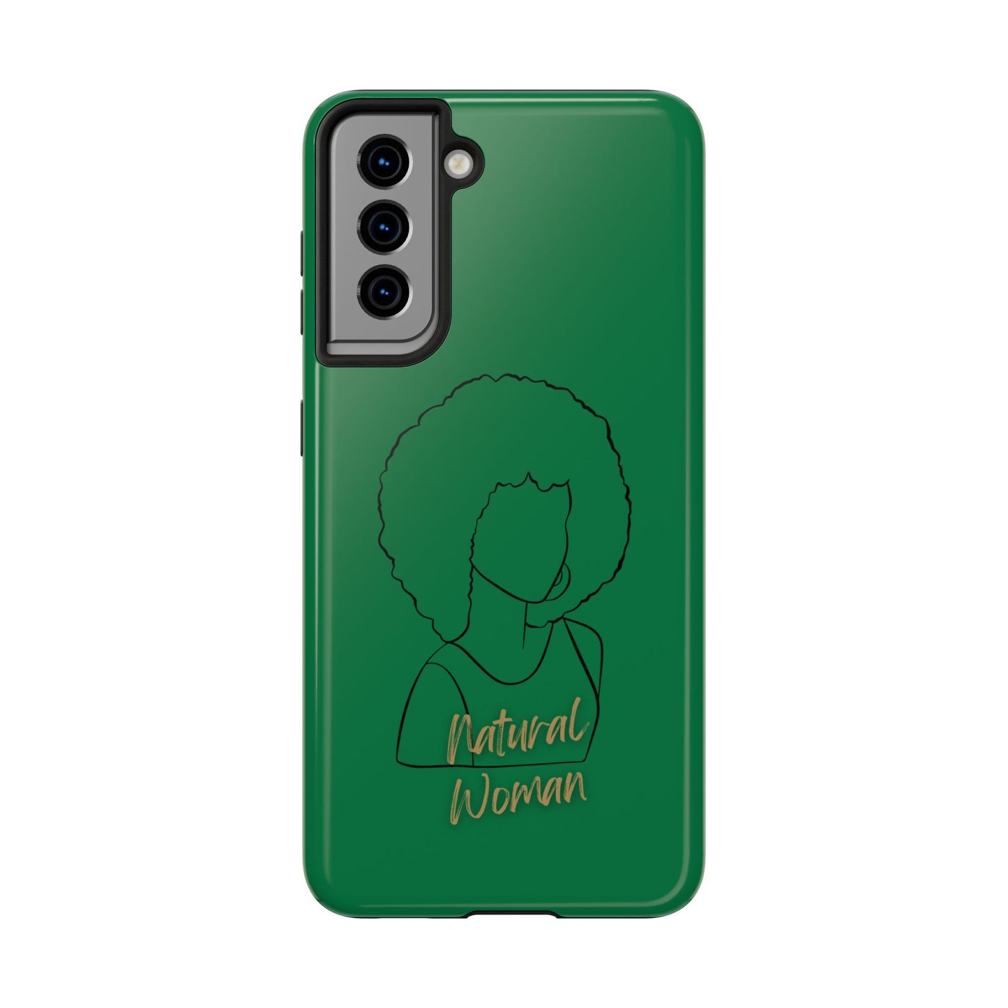 Natural Woman Afro (BL) Tough Phone Case DARK GREEN