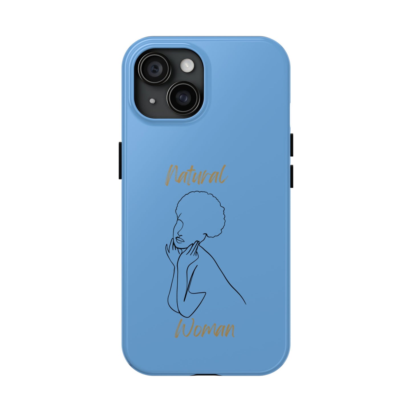 Natural Woman Cute Afro (BL)Tough Phone Cases LIGHT BLUE