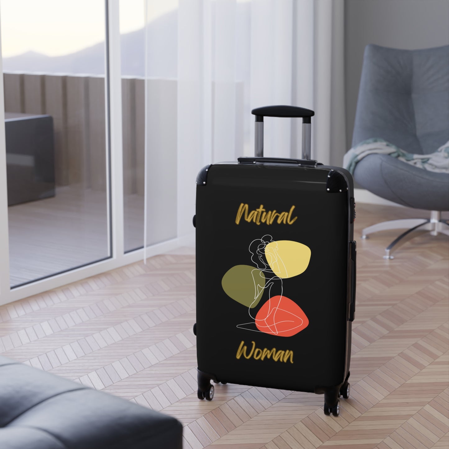 Natural Woman Colorful Pose (WL) Suitcase BLACK