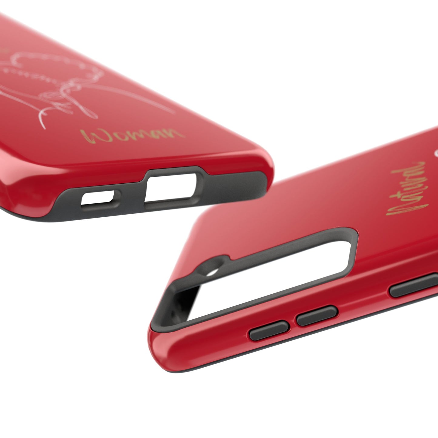 Natural Woman Twin Puffs (WL) Tough Phone Case DARK RED