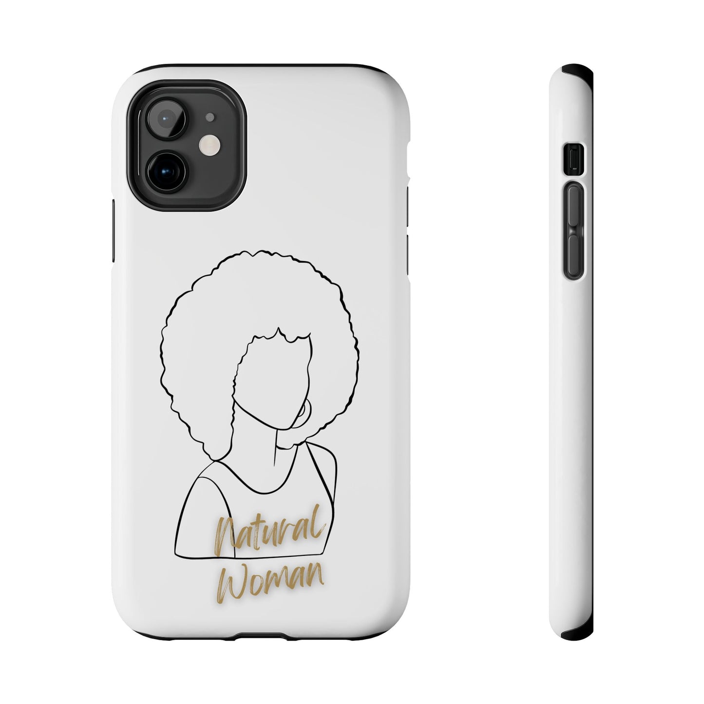 Natural Woman Afro (BL) Tough Phone Case WHITE