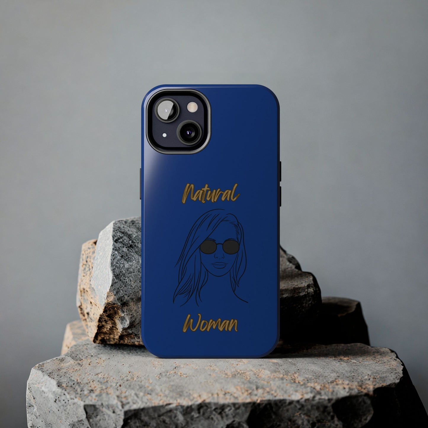 Natural Woman Shades (BL)Tough Phone Cases DARK BLUE