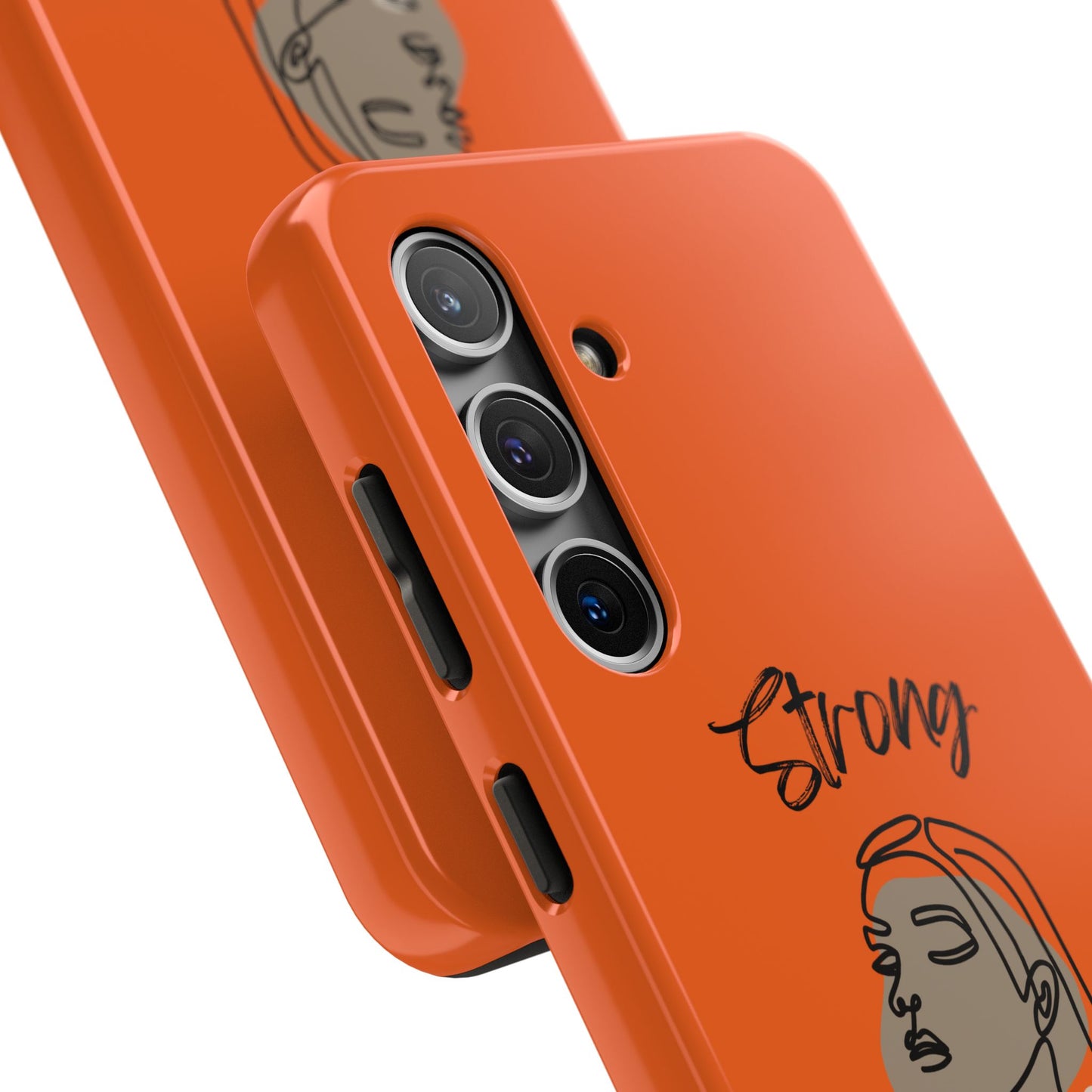 STRONG MOMMA Samsung Galaxy Tough Phone Cases (BL) Orange